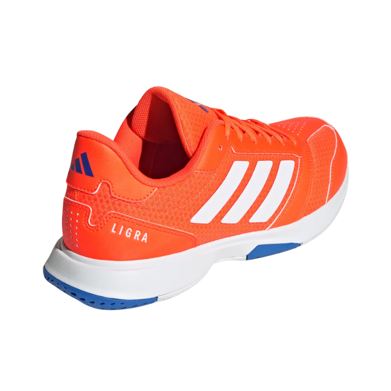 Tênis Adidas de Quadra Ligra 8 Branco e Laranja