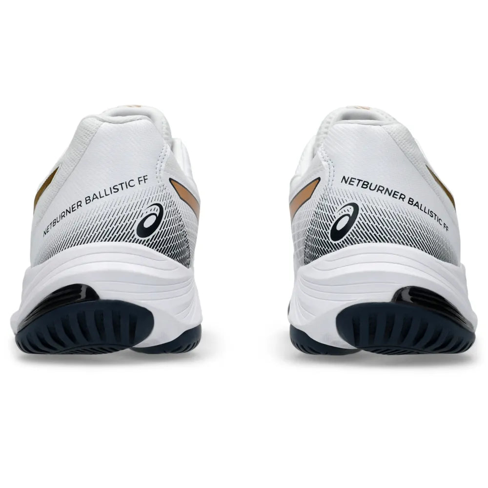 Tênis ASICS Netburner Ballistic FF 3 - Branco/Dourado