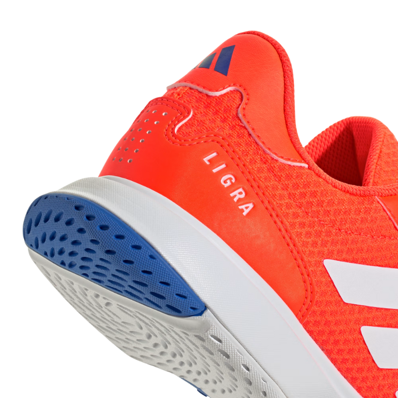 Tênis Adidas de Quadra Ligra 8 Branco e Laranja