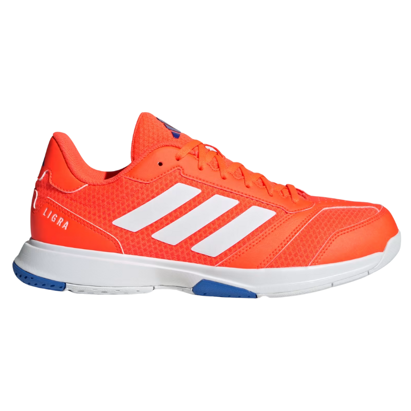 Tênis Adidas de Quadra Ligra 8 Branco e Laranja