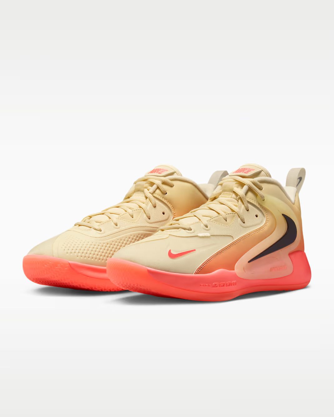 Tênis Nike HyperSet 2 Vôlei - Bege/Laranja Sunset